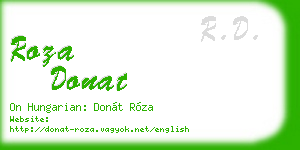 roza donat business card
