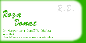 roza donat business card